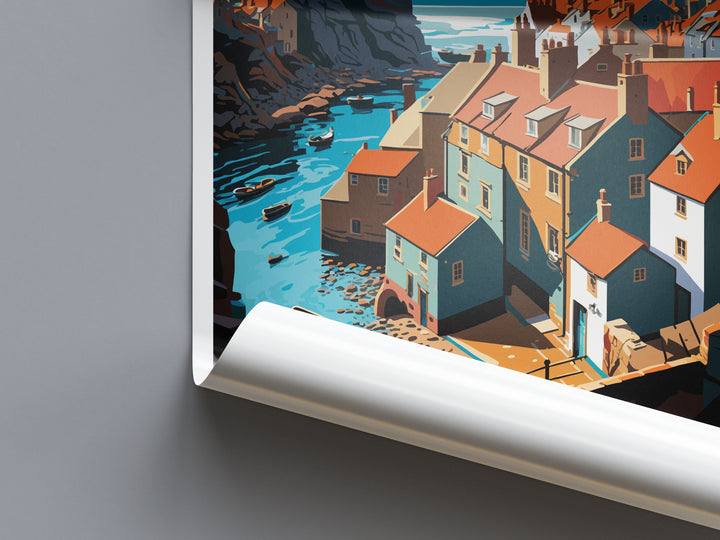 Staithes England Travel Poster