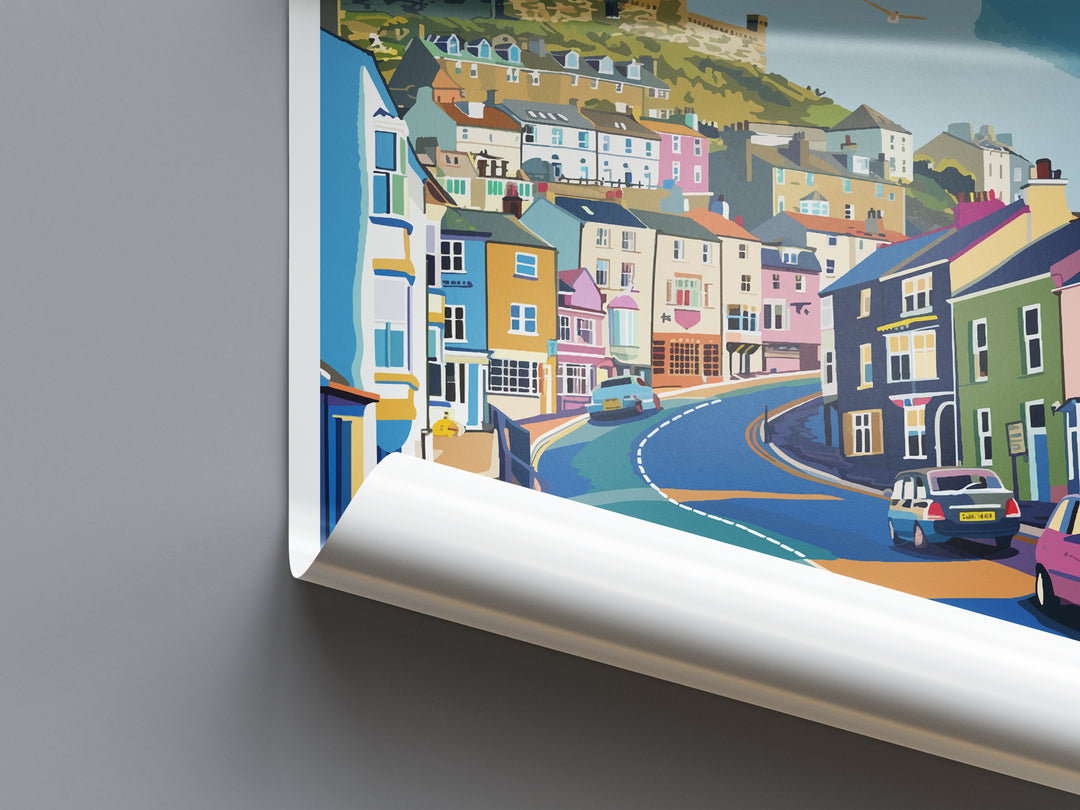 Hastings England Travel Poster