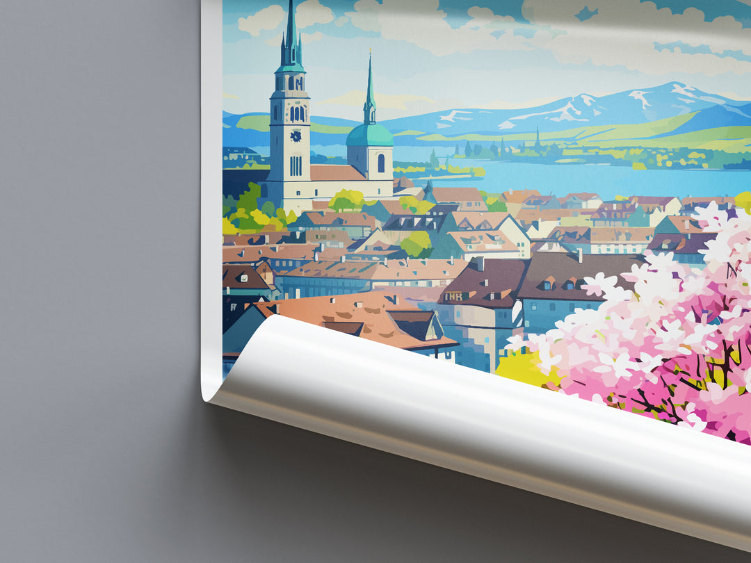 Zurich Switzerland Travel Poster