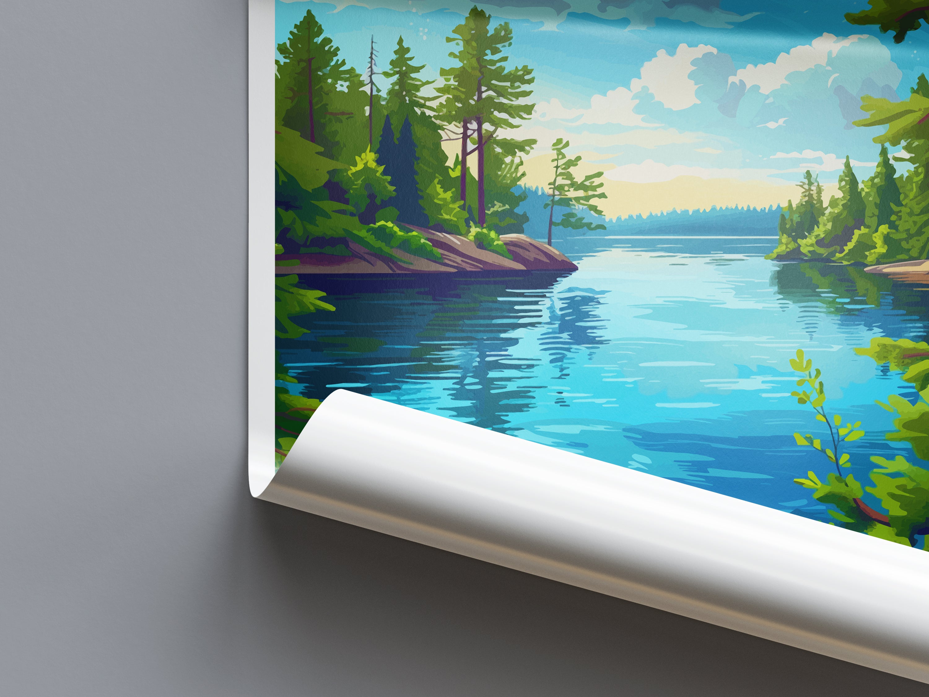 Voyageurs US National Park Travel Print