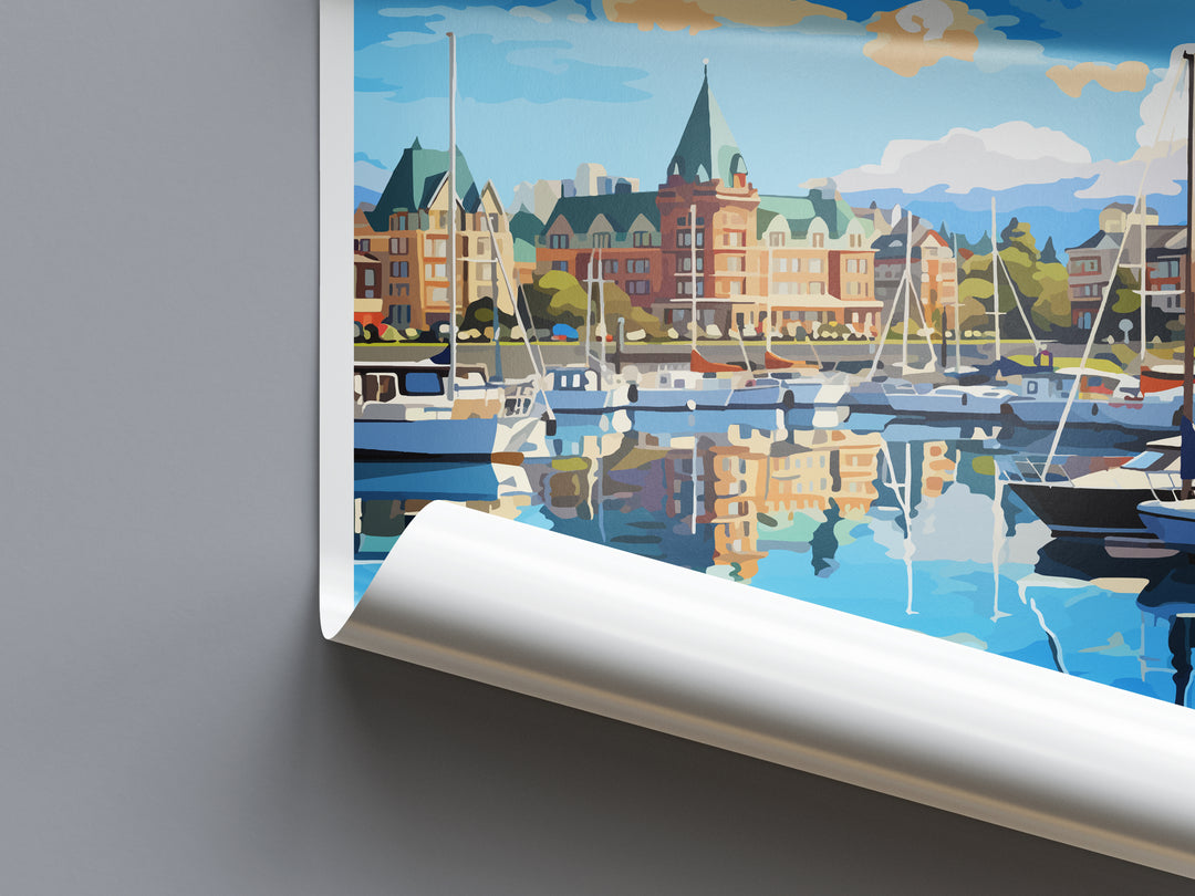 Victoria Canada Travel Poster