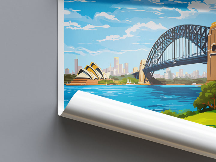 Sydney Harbour Bridge Australia Travel Poster