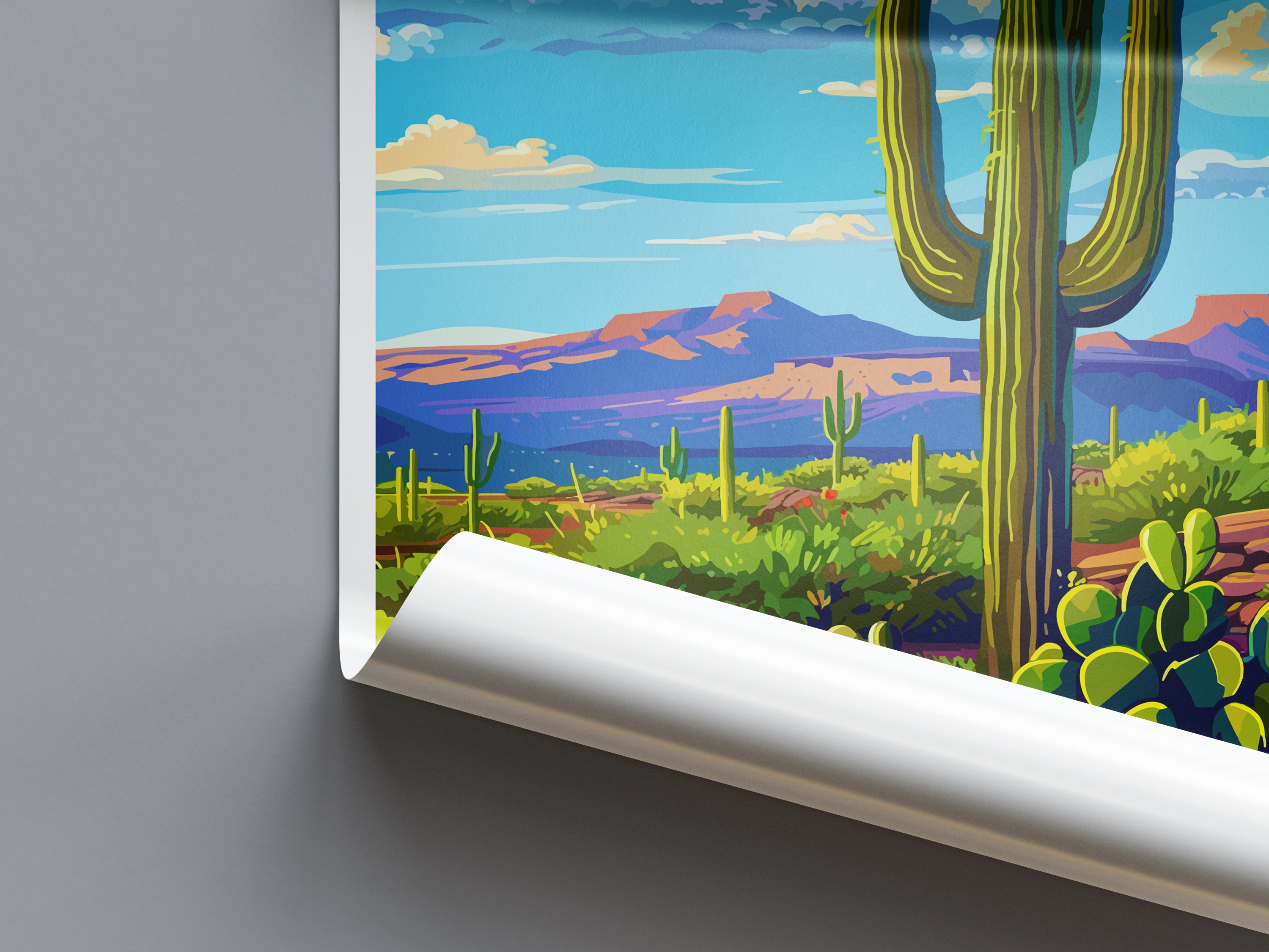 Saguaro US National Park Travel Print