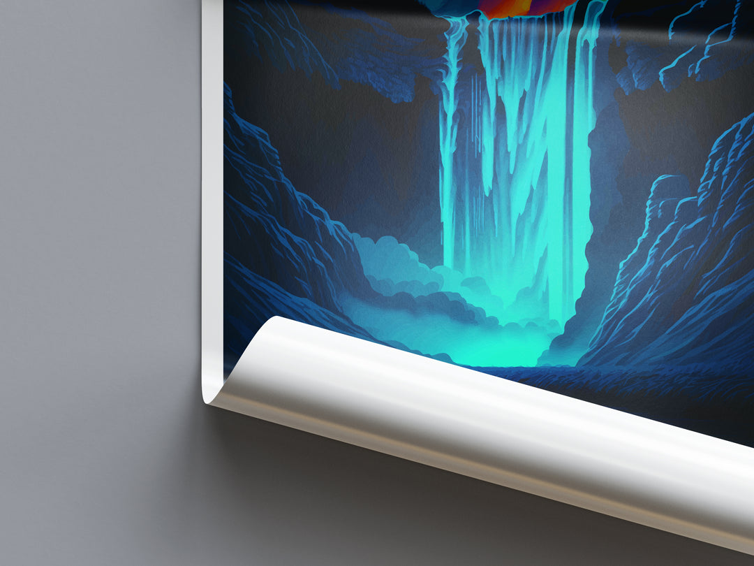 Skogafoss Iceland Travel Poster