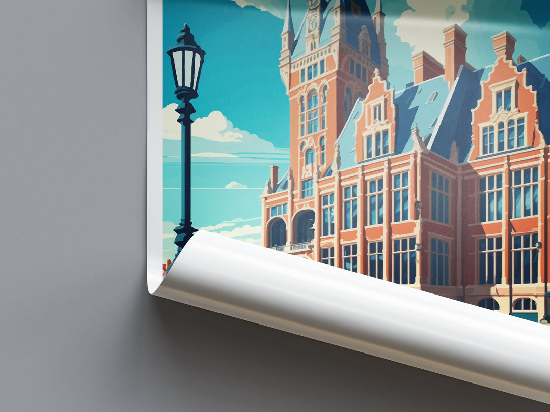 The Hague Netherlands Travel Poster