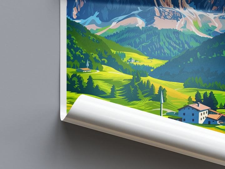 Dolomites Italy Travel Poster
