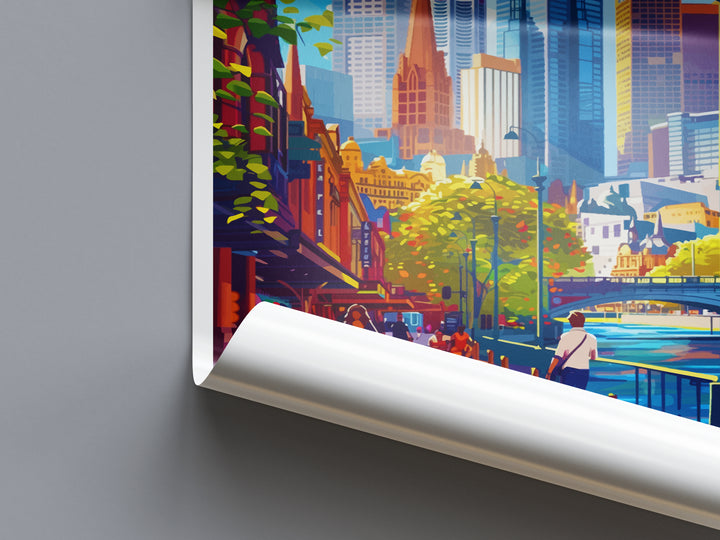 Melbourne Australia Travel Poster