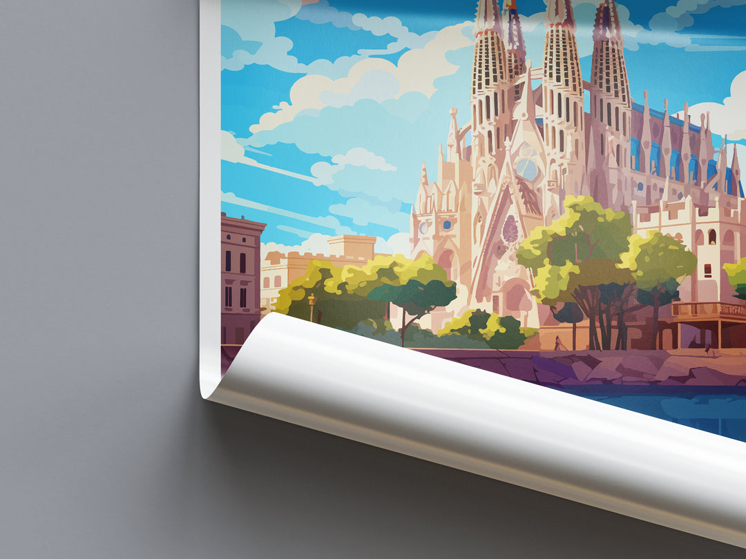 Barcelona Spain Travel Poster