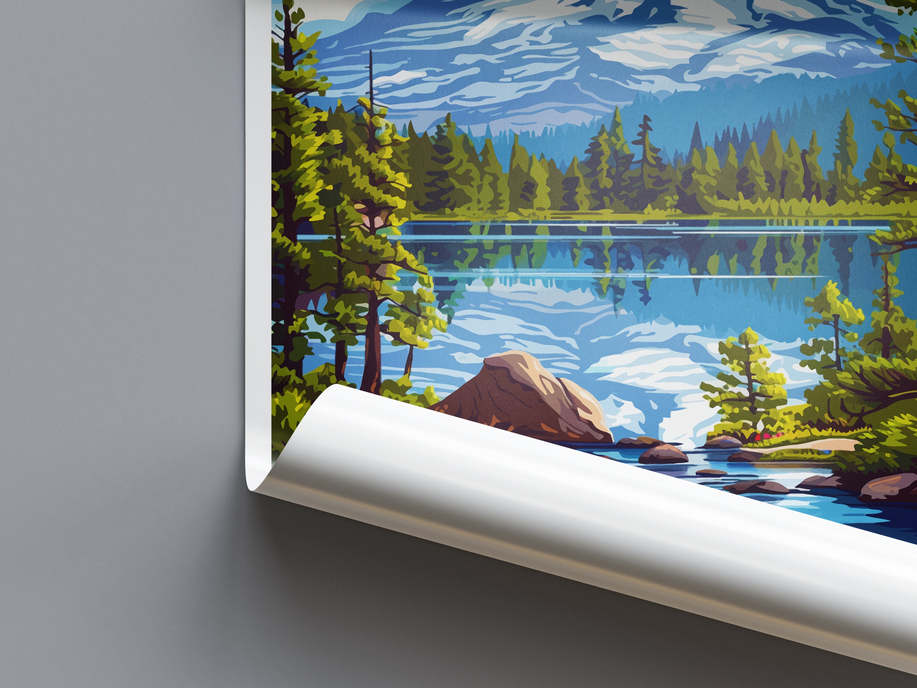 Lassen Volcanic US National Park Travel Print