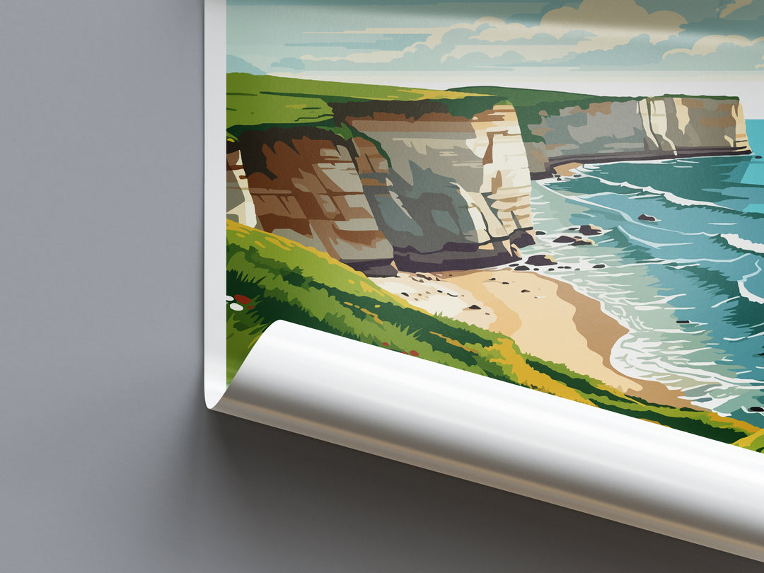 Flamborough England Travel Poster