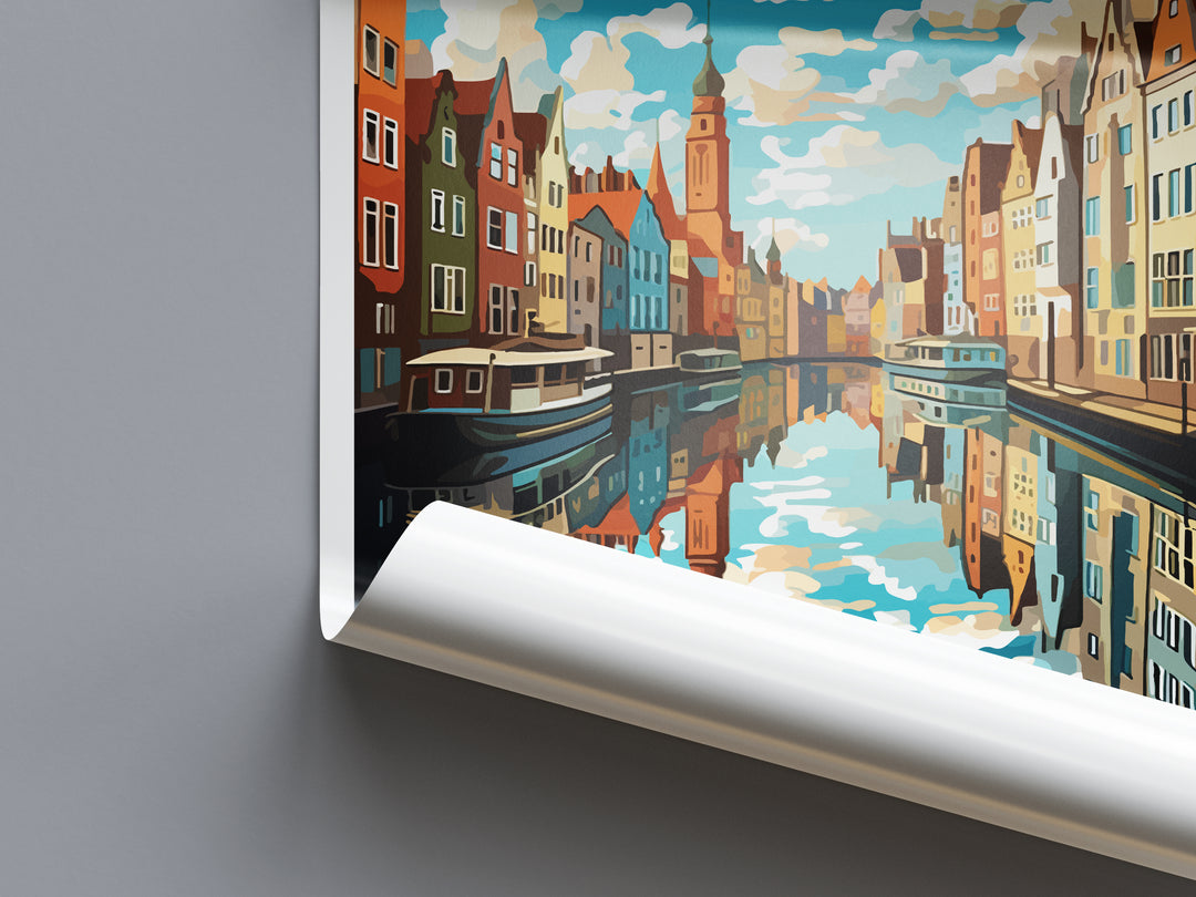 Gdansk Poland Travel Poster
