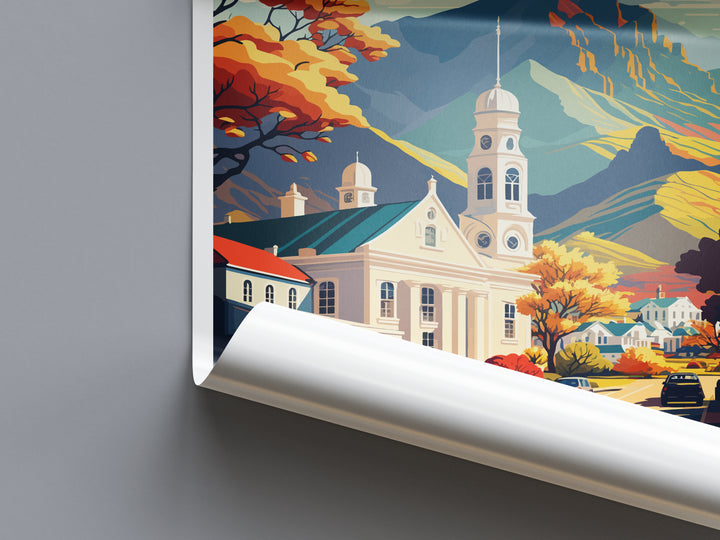 Stellenbosch South Africa Travel Poster