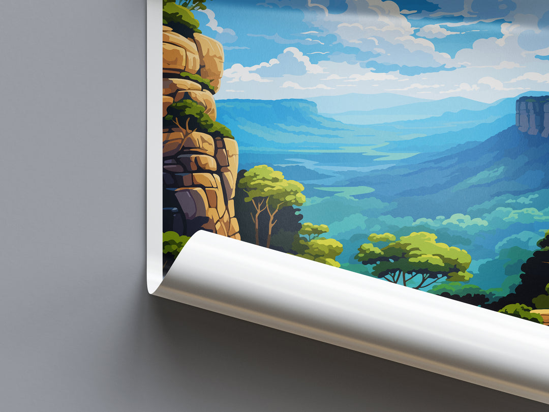 Blue Mountains Australia Travel Poster