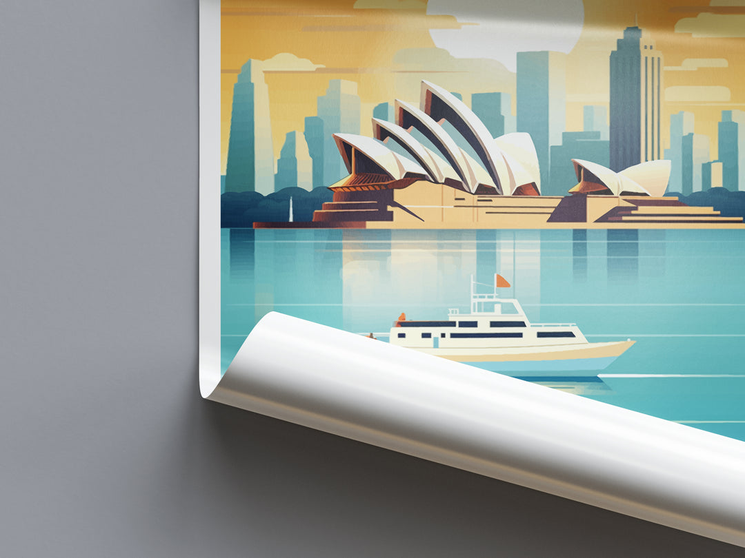 Sydney Opera House Australia Travel Poster
