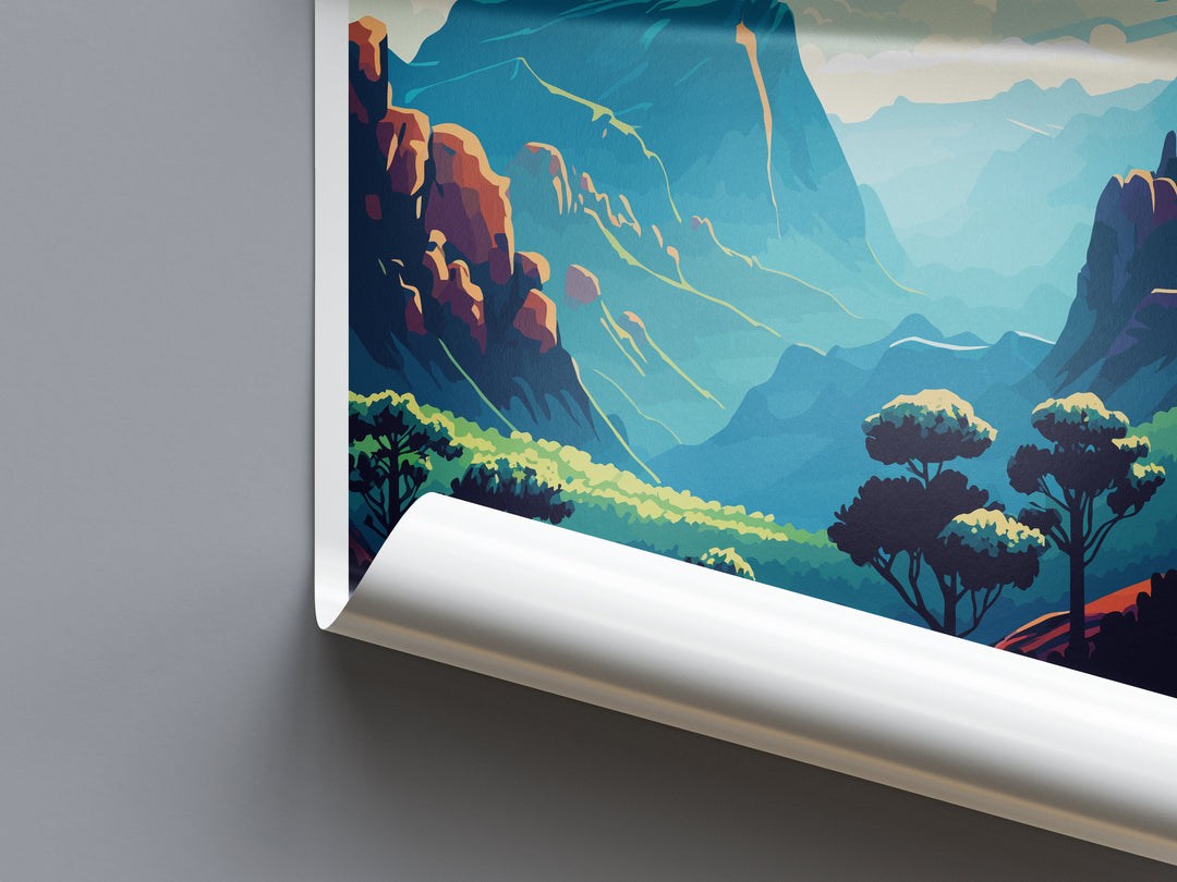 Blue Mountains Australia Travel Poster