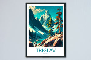 Triglav Travel Print Triglav Home Décor Slovenia Art Print Triglav Wall Print For Triglav Gift Wall Hanging Triglav Artwork Décor Hanging