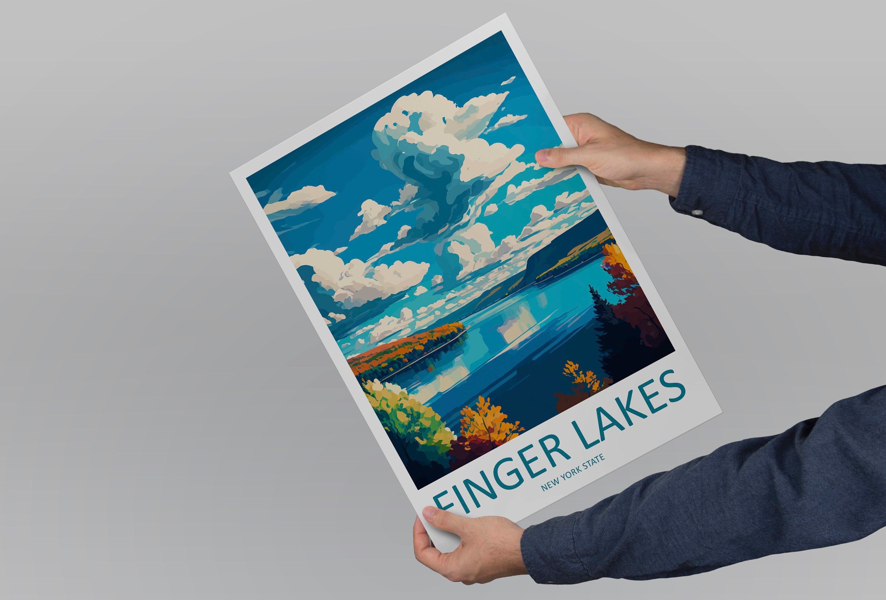 Finger Lakes Art Print, Landscape