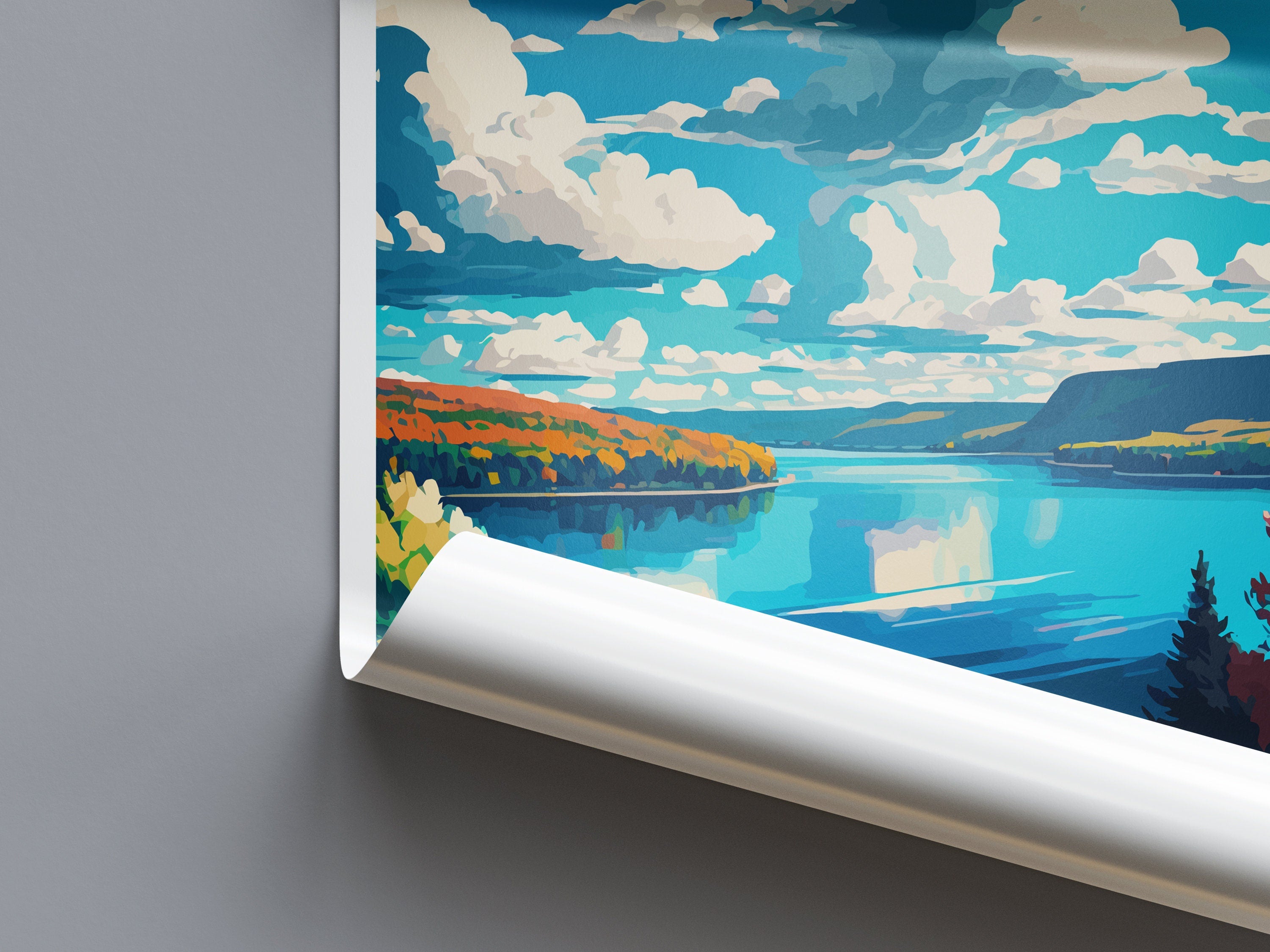 Finger Lakes Art Print, Landscape