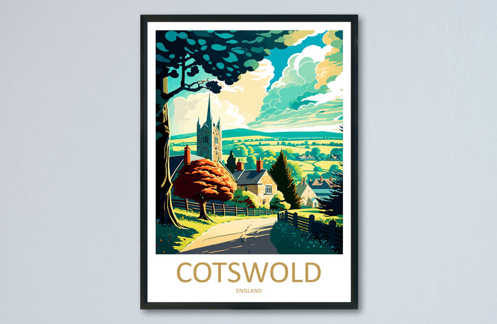 Cotswolds Print Cotswolds Home Decor Landscape Art Print Cotswolds Wall Art for England Enthusiast Gift Wall Hanging Cotswolds UK Poster Art