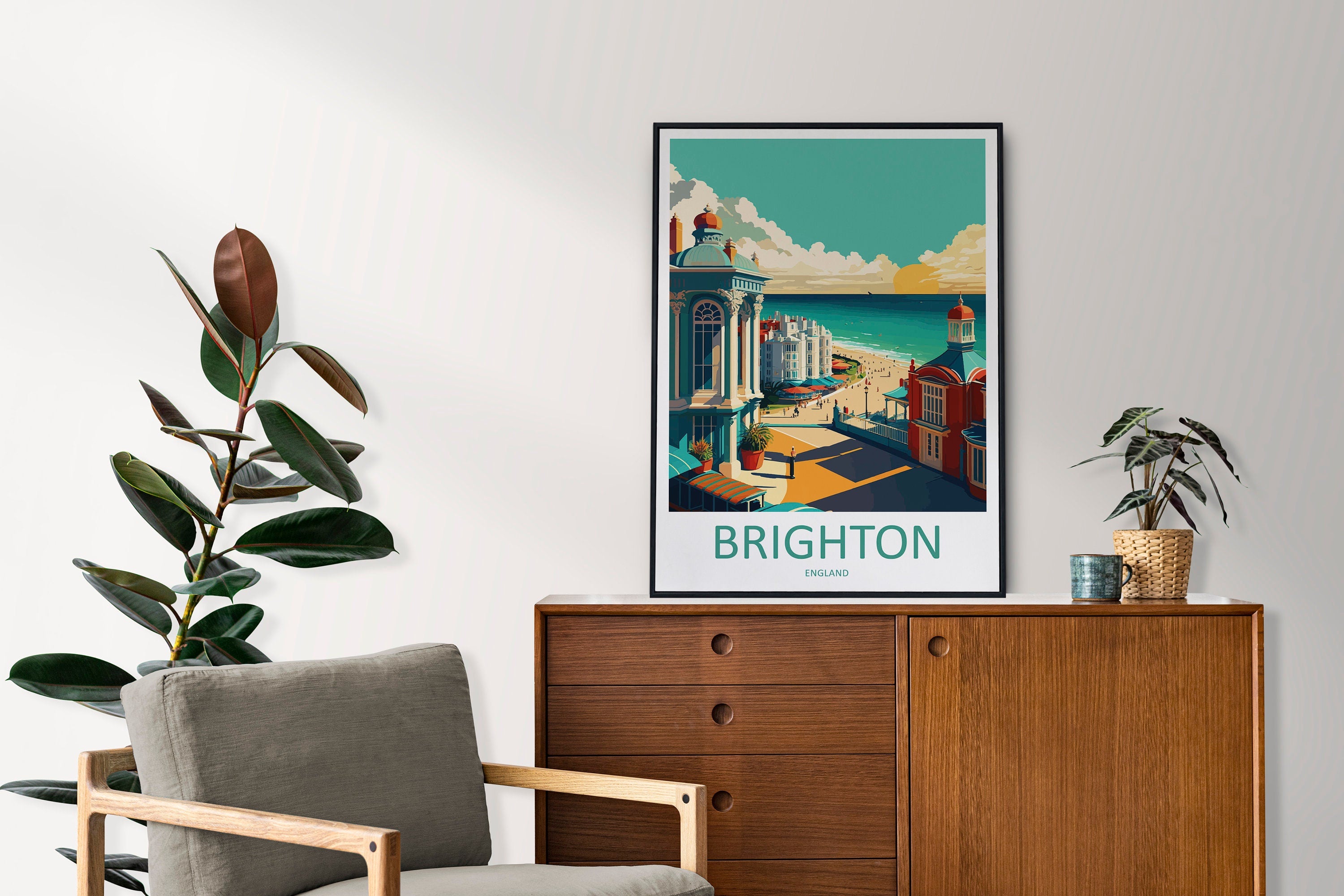 Brighton Pier Print Brighton Home Decor Seascape Art Print Brighton