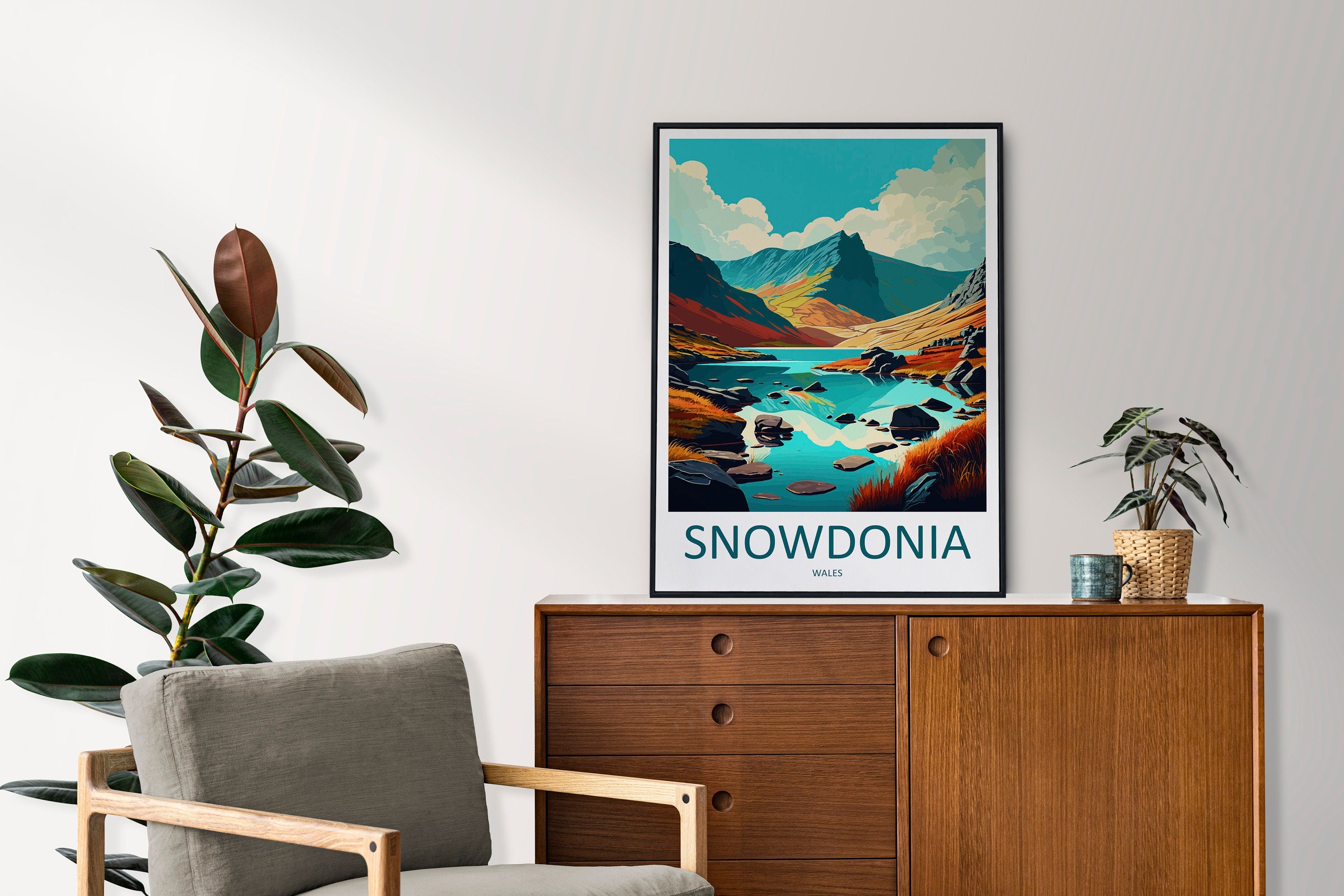 Snowdonia Print Snowdonia Home Decor Landscape Art Print Snowdonia