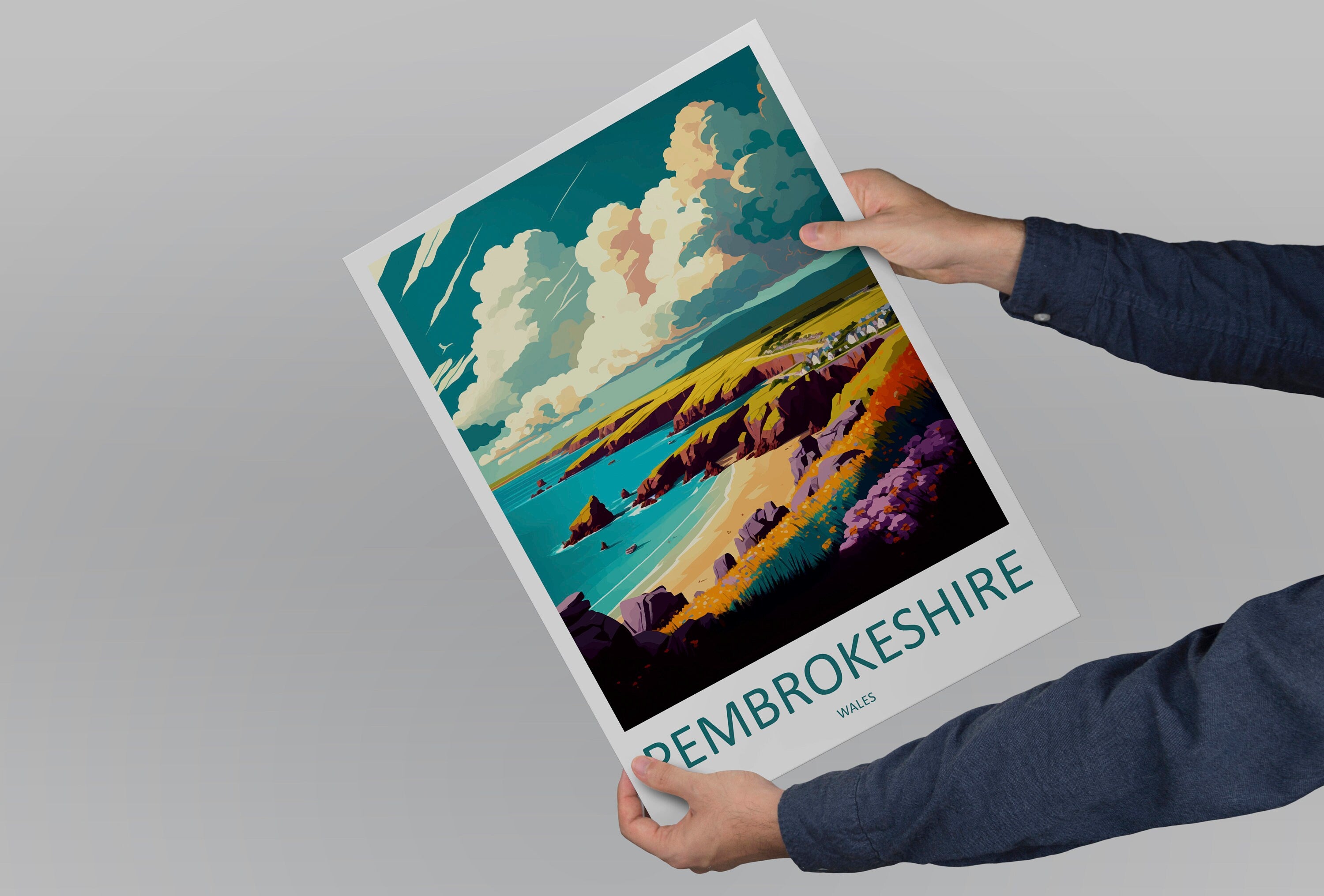 Pembrokeshire Print Pembrokeshire Home Decor Landscape Art Print Pembrokeshire