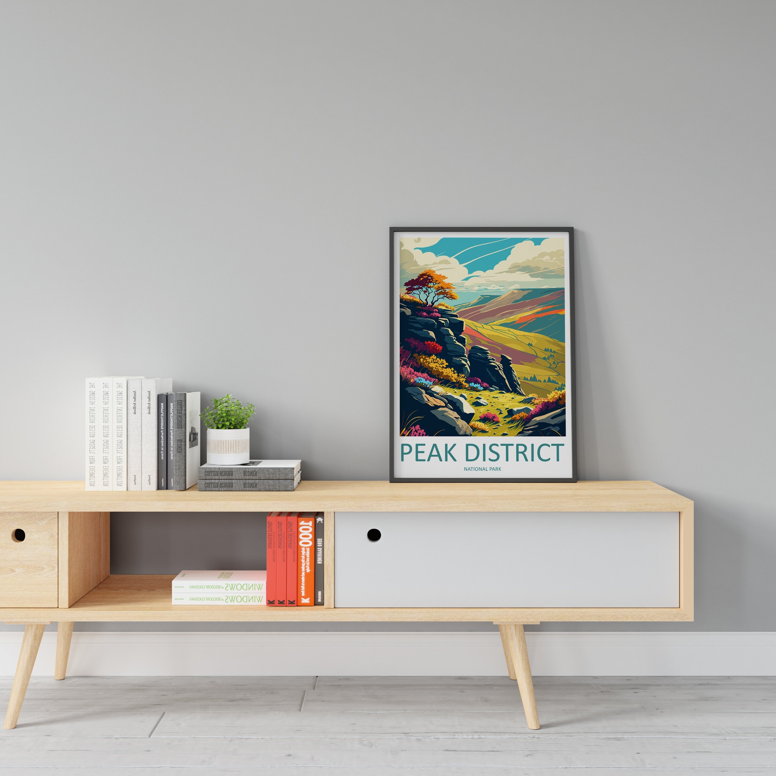 Peak District Print Peak District Home Decor Landscape Art Print Peak District