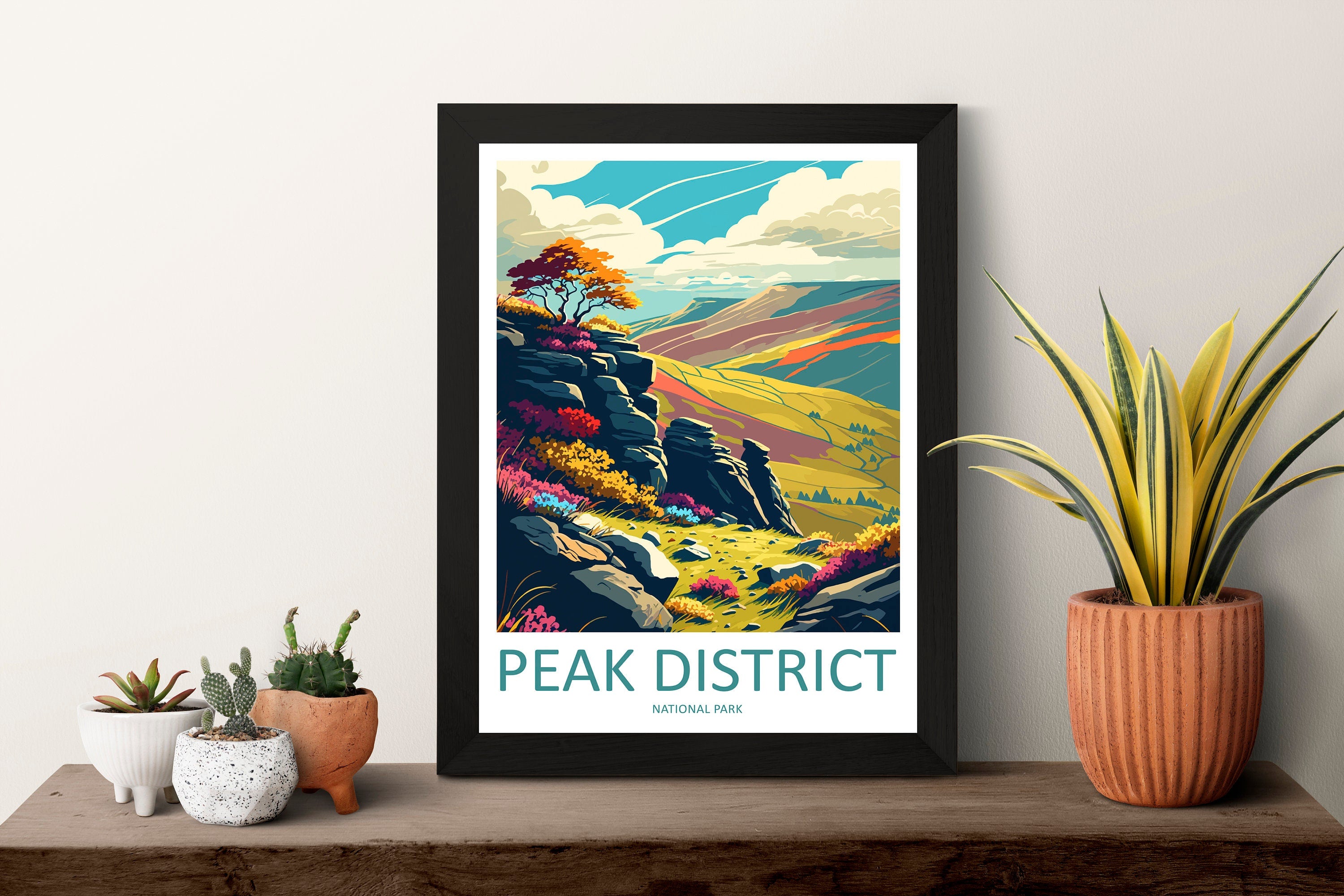 Peak District Print Peak District Home Decor Landscape Art Print Peak District