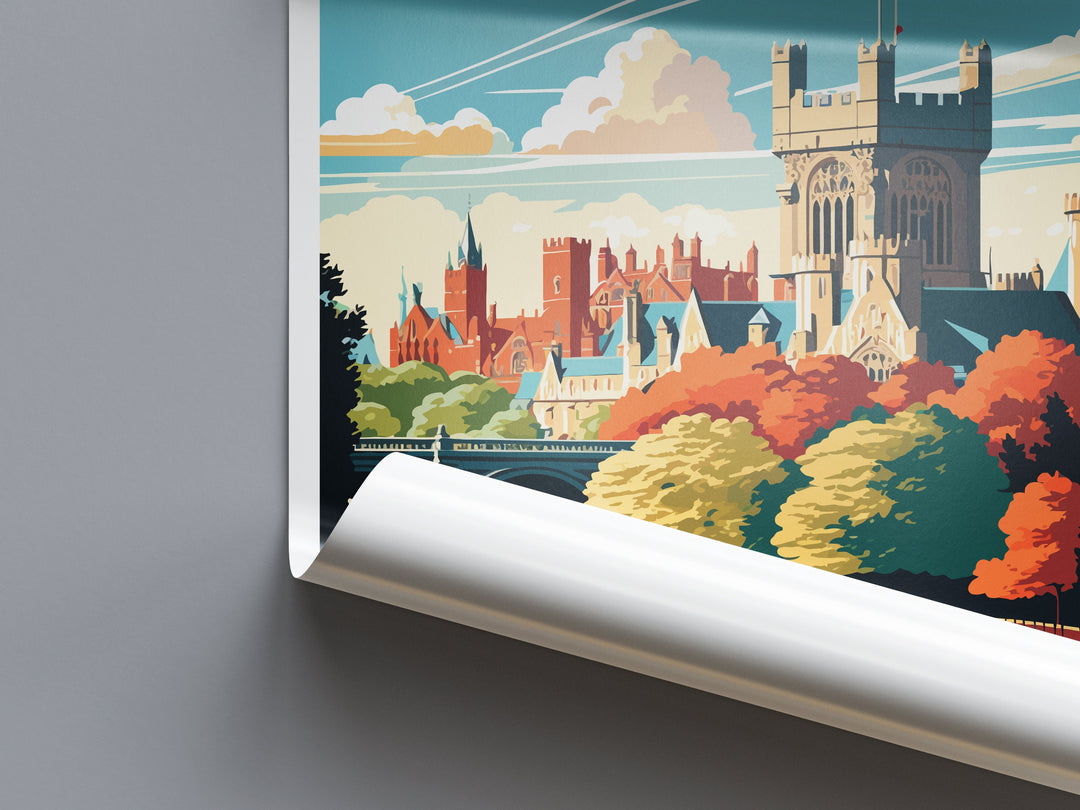 Cardiff Castle Print Cardiff Castle Home Decor Landscape Art Print Cardiff Castle Wall Art Wales Enthusiast Gift Wall Hanging Cardiff Wales