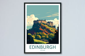 Edinburgh Cityscape Print Edinburgh Home Decor European City Art Print Edinburgh