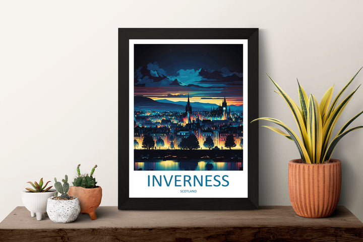 Inverness Cityscape Print Inverness Home Decor European City Art Print Inverness Wall Art Scotland Enthusiast Gift Wall Hanging Inverness