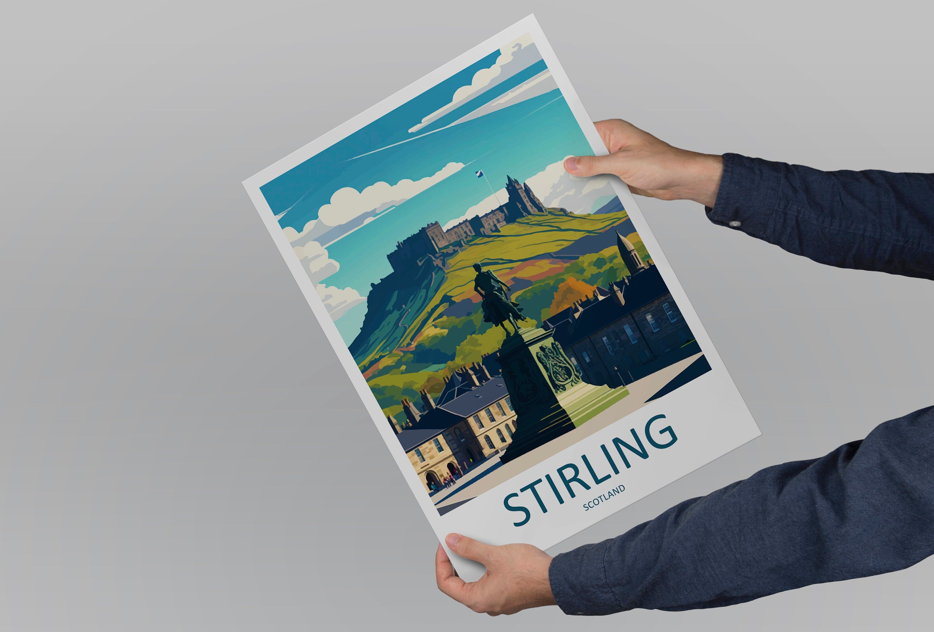 Stirling Print Stirling Home Décor Scotland City Art Print Stirling