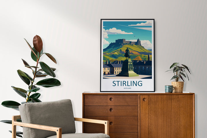 Stirling Print Stirling Home Décor Scotland City Art Print Stirling Wall Art for Scotland Enthusiast Gift Wall Hanging Stirling Cityscape