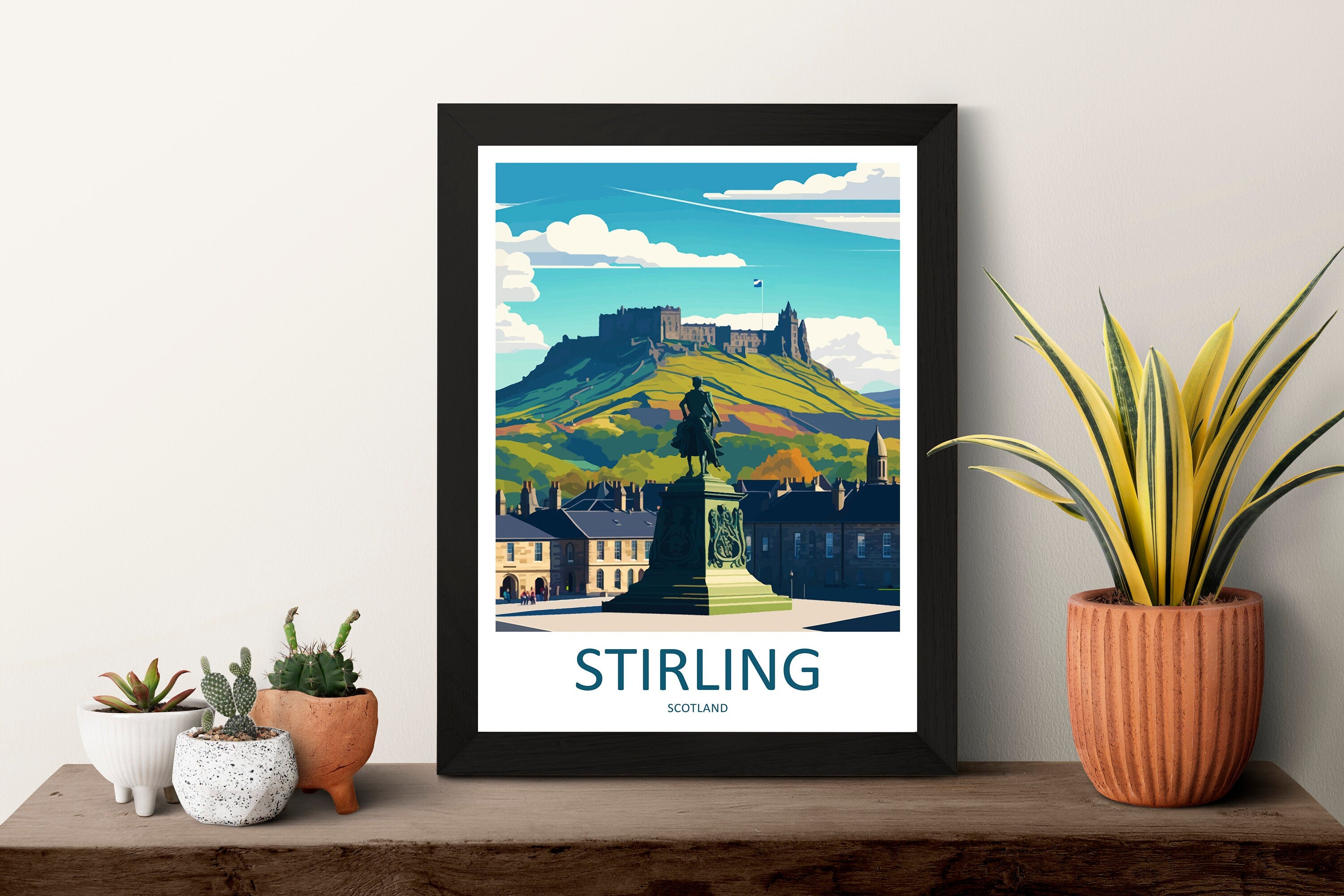 Stirling Print Stirling Home Décor Scotland City Art Print Stirling