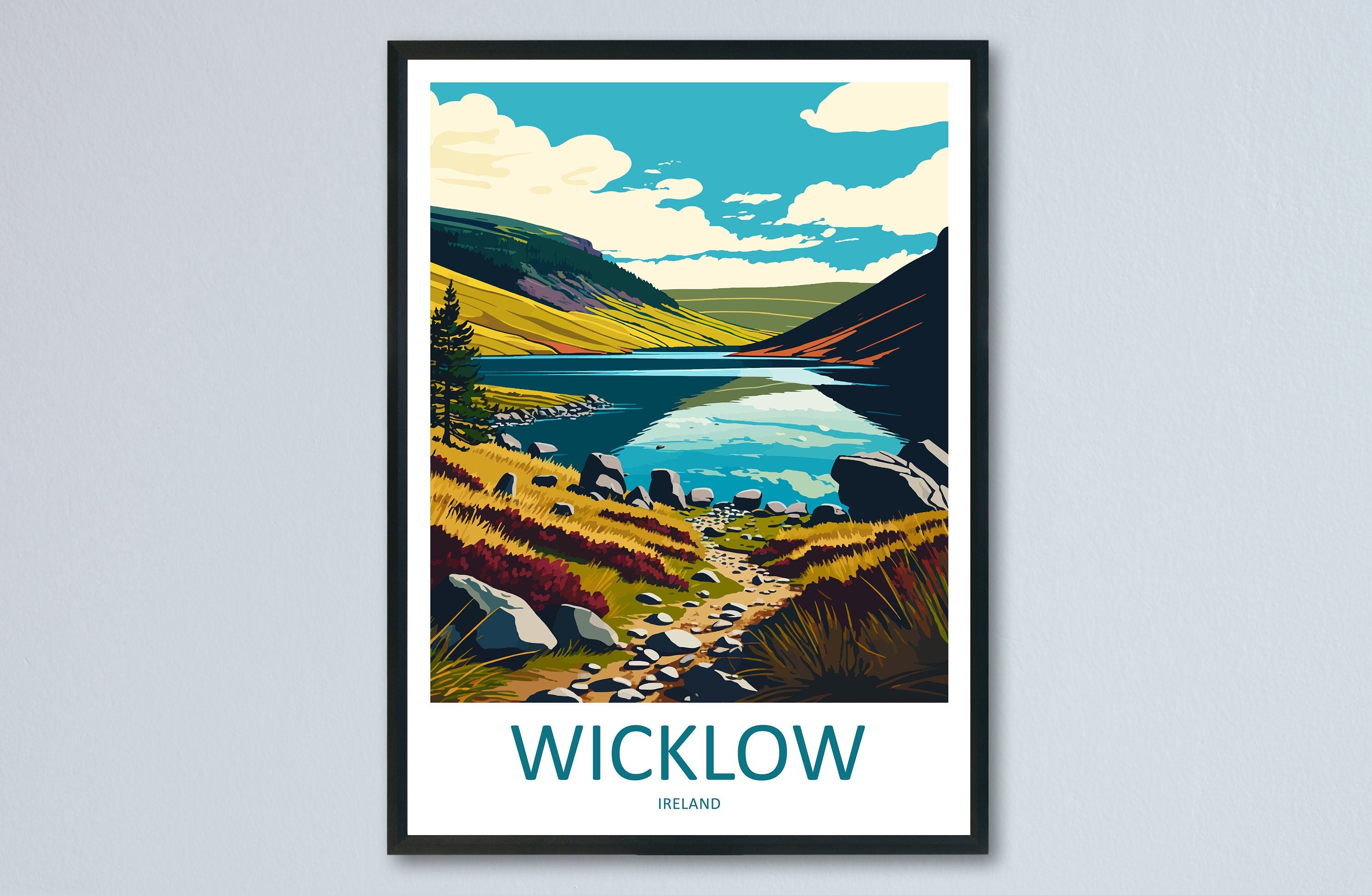 Wicklow Mountains Print Wicklow Home Decor Landscape Art Print Wicklow