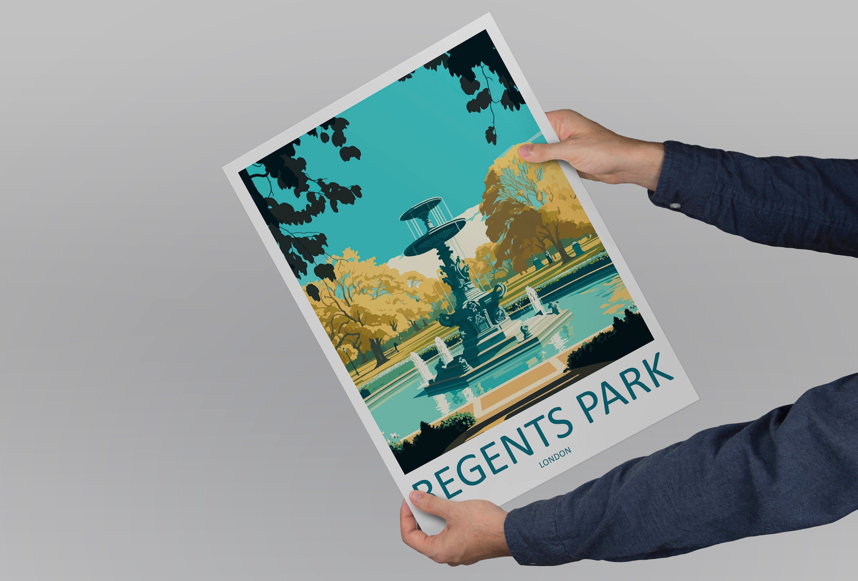 Regent's Park Print Regent's Park Home Decor Landscape Art Print Regent's Park