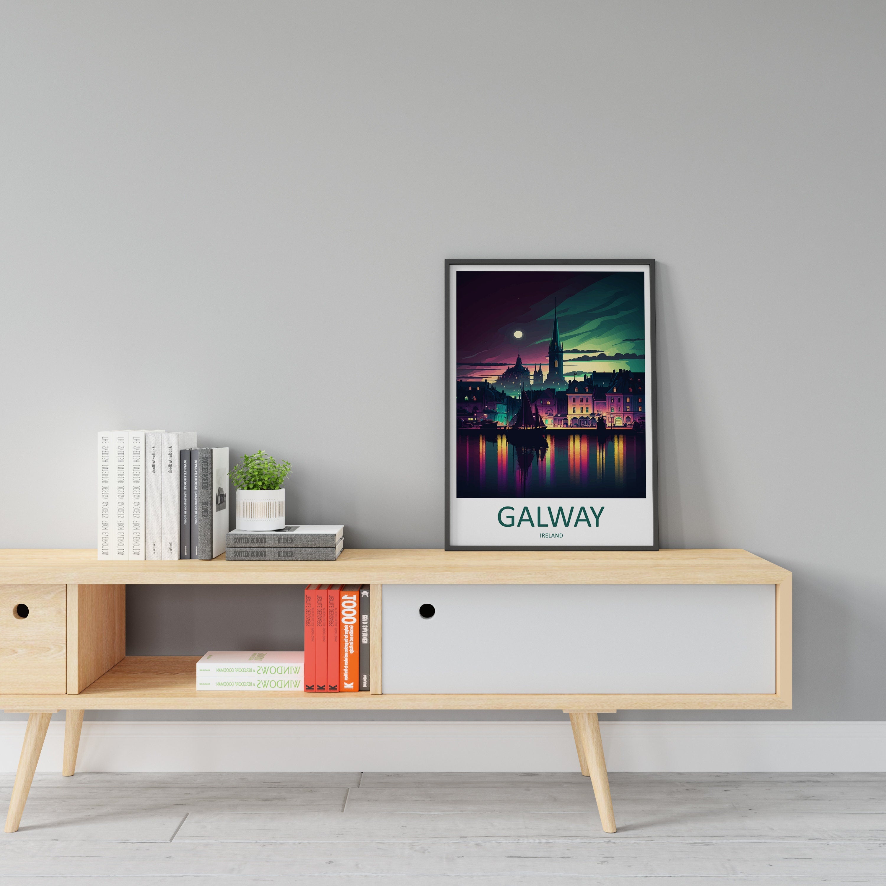 Galway Skyline Print Galway Home Decor Skyline Art Print Galway