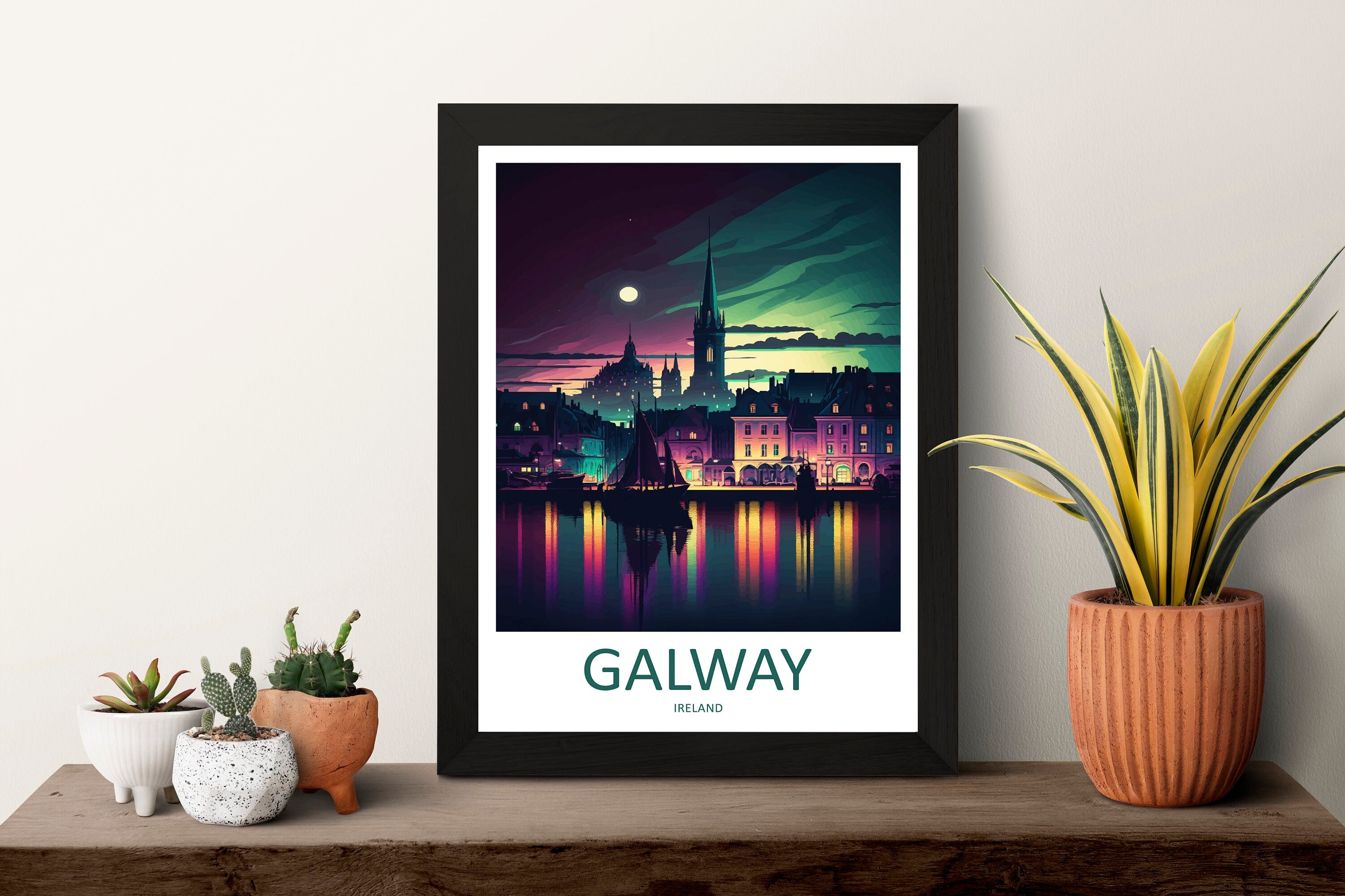 Galway Skyline Print Galway Home Decor Skyline Art Print Galway