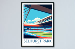 Selhurst Park Stadium Print Selhurst Park Home Décor Art Print Crystal Palace