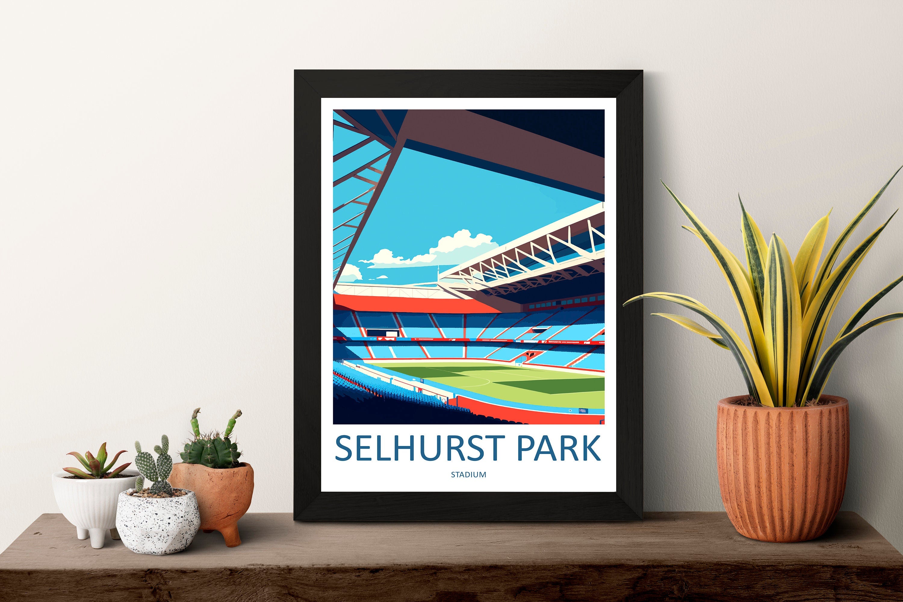 Selhurst Park Stadium Print Selhurst Park Home Décor Art Print Crystal Palace