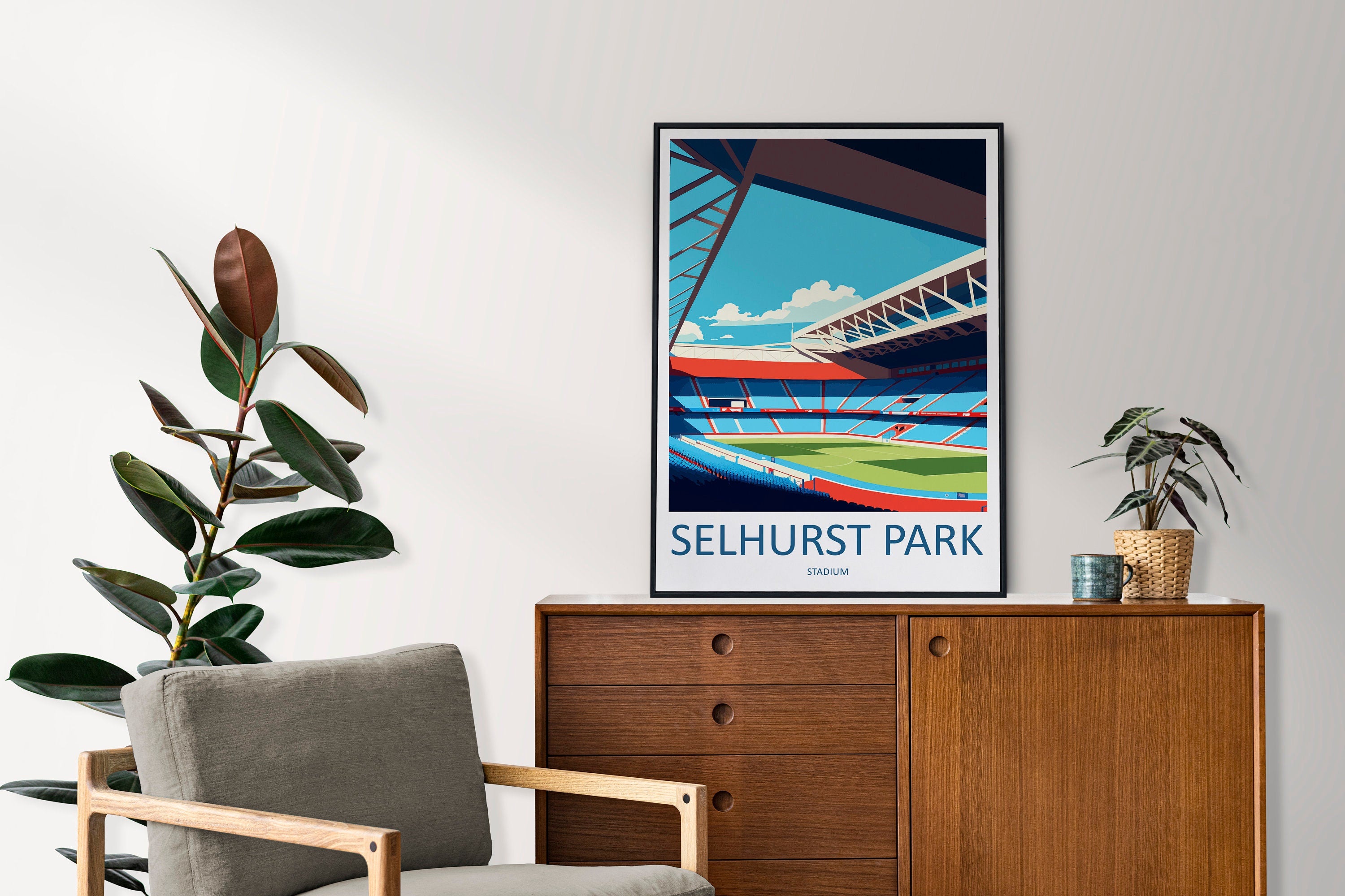 Selhurst Park Stadium Print Selhurst Park Home Décor Art Print Crystal Palace