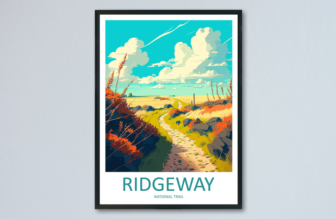 Ridgeway National Trail Print Ridgeway Home Decor Landscape Art Print Ridgeway Wall Art Hiking Enthusiast Gift Wall Hanging Ridgeway Trail