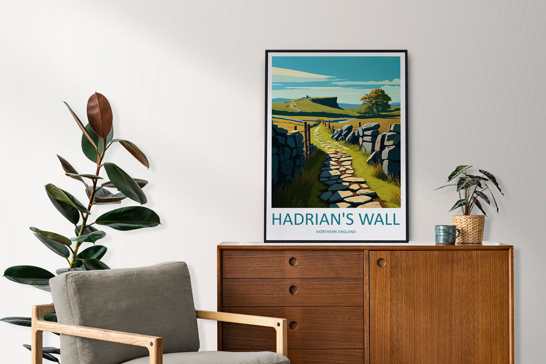 Hadrian's Wall Print Hadrian's Wall Home Decor Art Print Hadrian's Wall Wall Art National Trail Enthusiast Gift Wall Hanging Hadrian's Wall