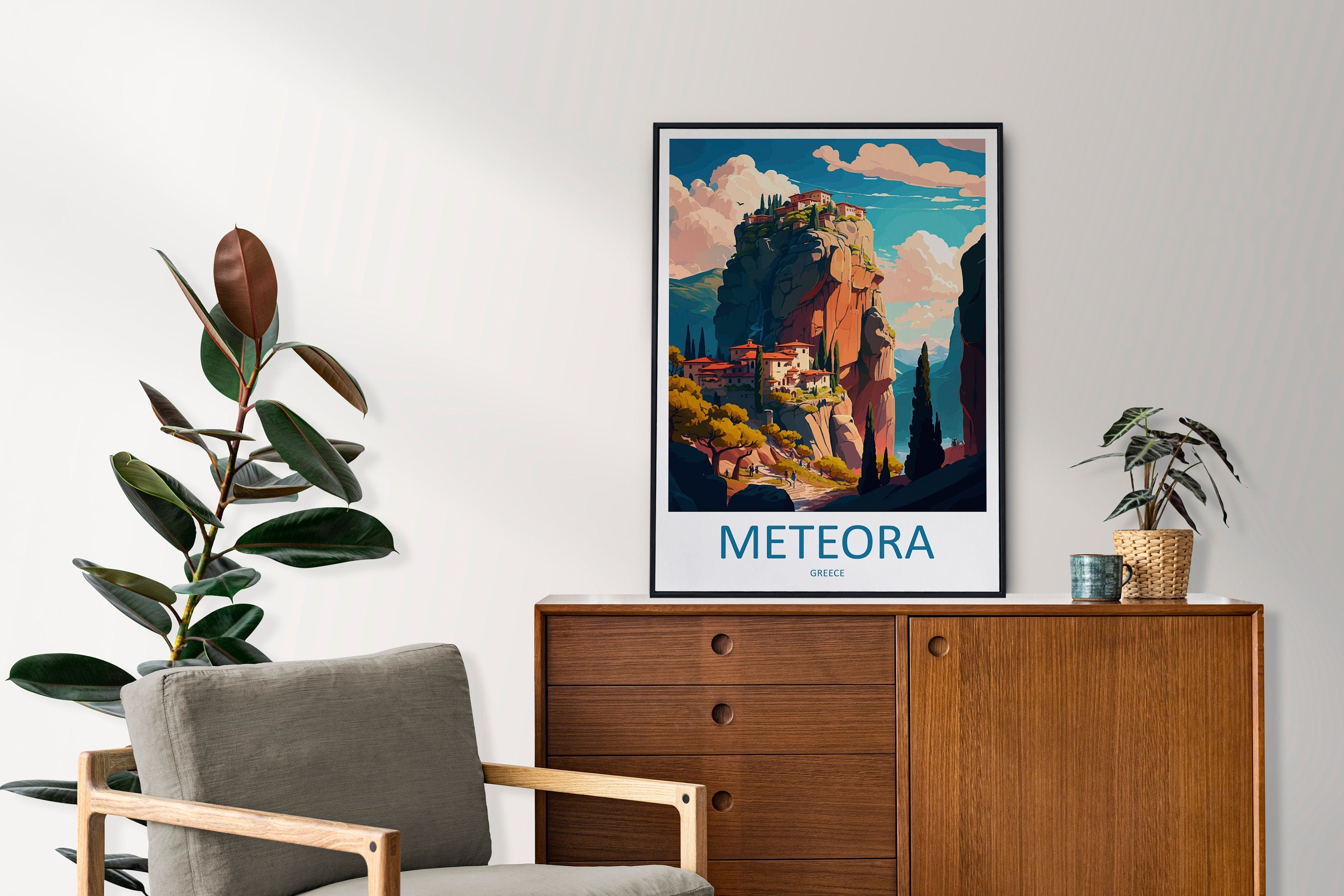 Meteora Travel Print