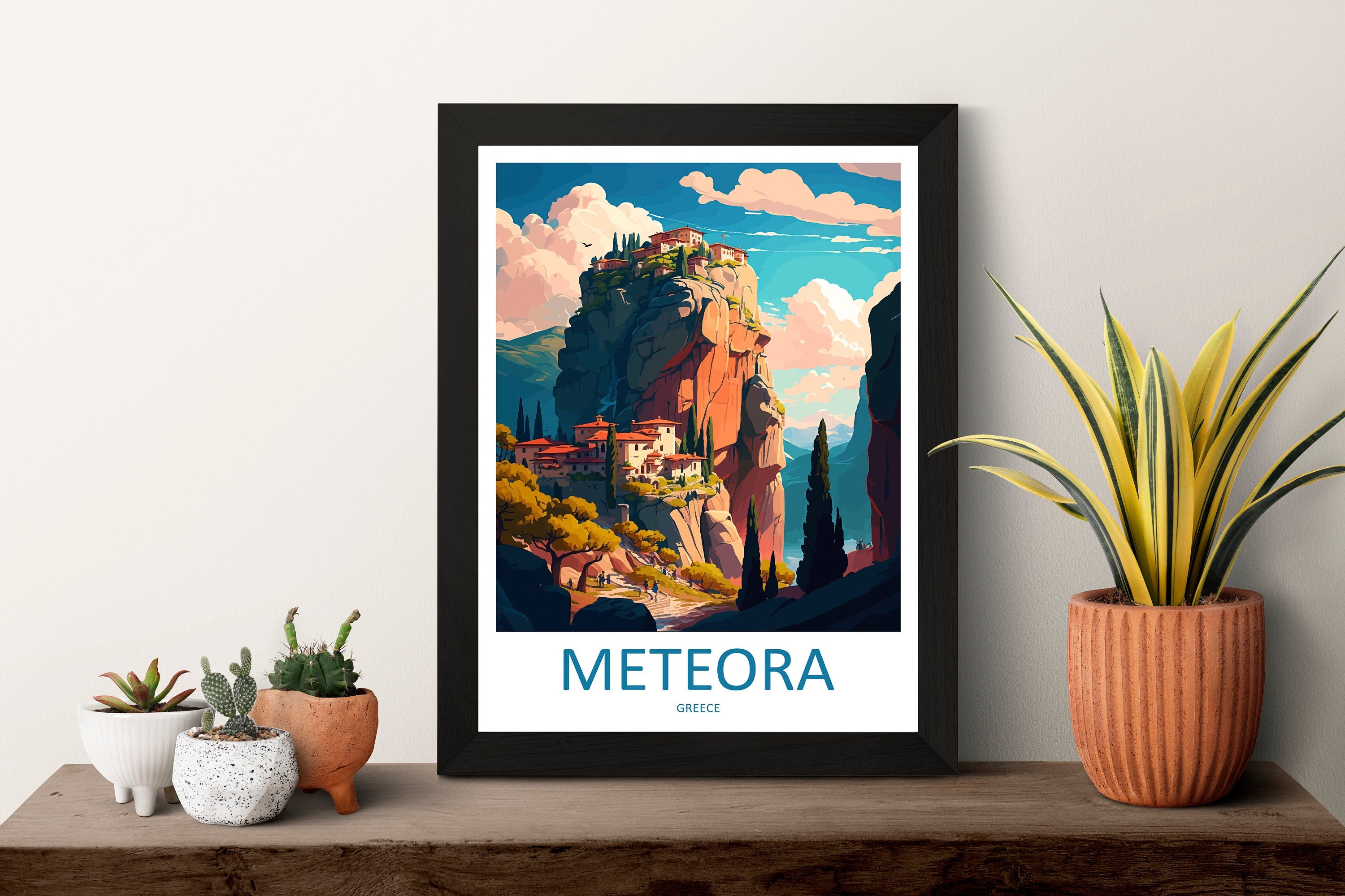 Meteora Travel Print