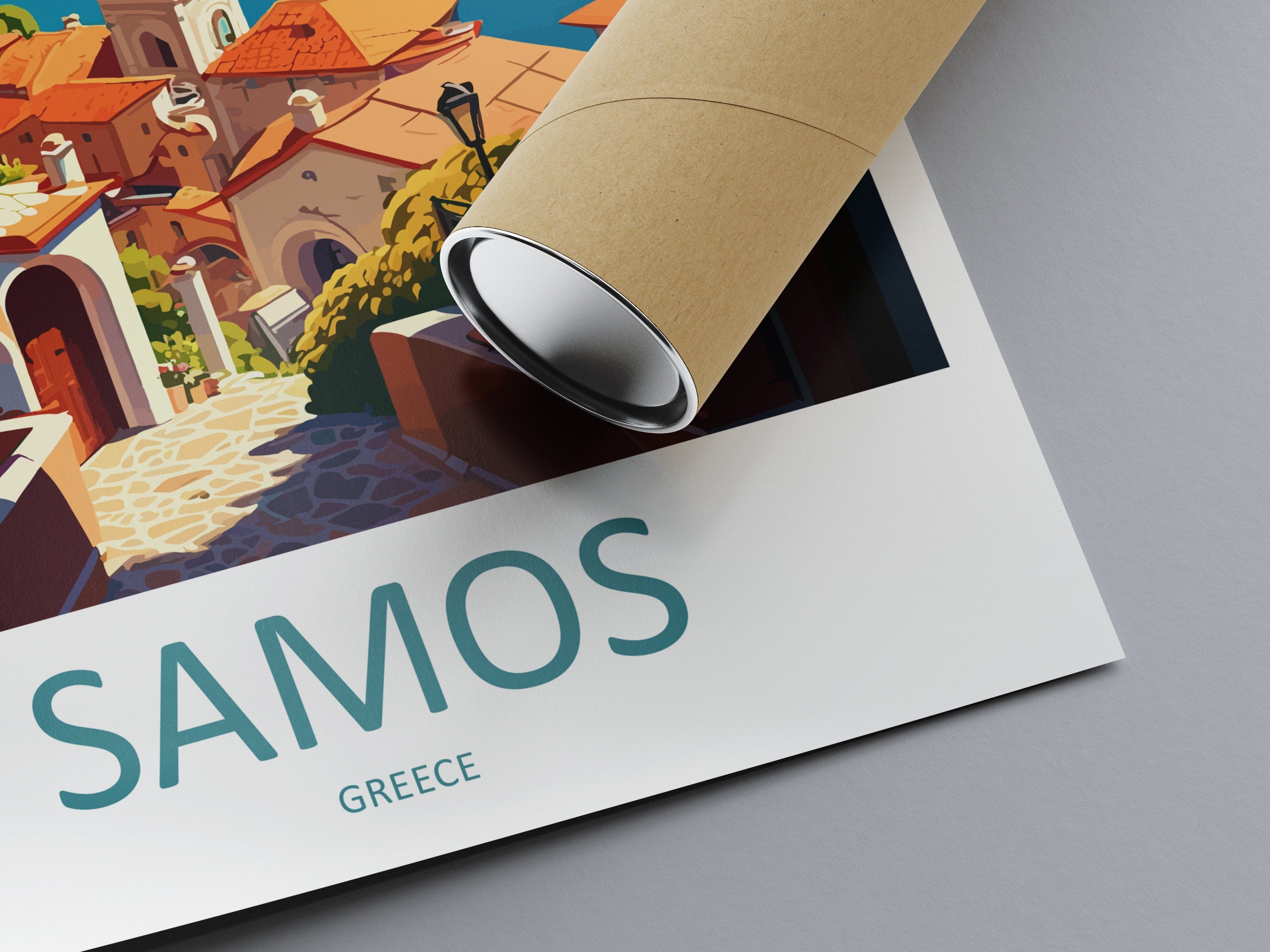 Samos Travel Print Wall Art Samos Greece Wall Hanging Home Decoration Samos Gift Art Lovers Wall Art Print Samos Greece Wall Poster Art