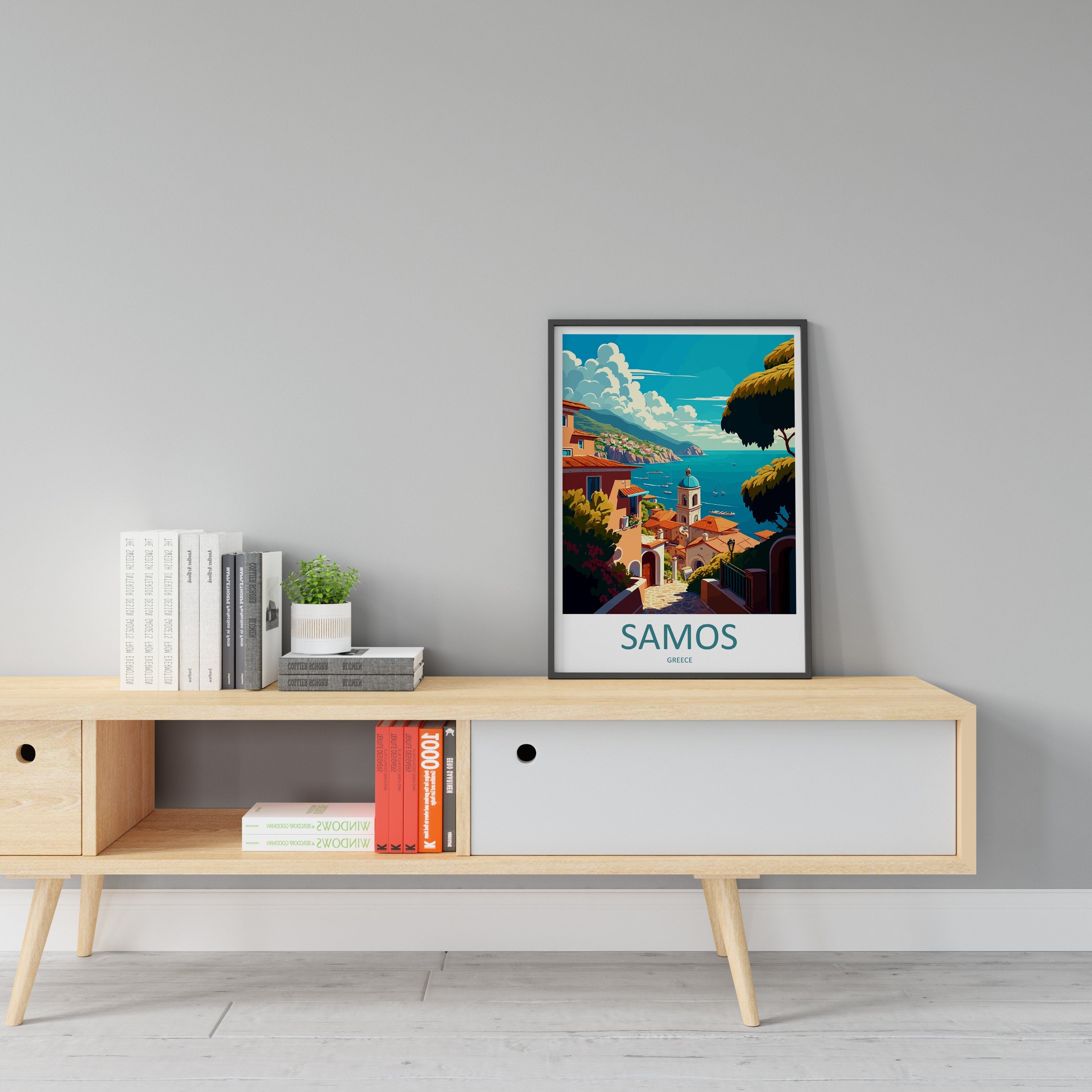 Samos Travel Print Wall Art Samos Greece Wall Hanging Home Decoration Samos Gift Art Lovers Wall Art Print Samos Greece Wall Poster Art