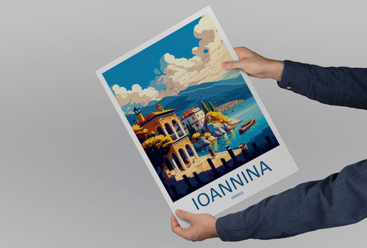 Ioannina Travel Print Wall Art Ioannina Greece Wall Hanging Home Decoration Ioannina Gift Art Lovers Wall Art Print Ioannina Greek Print Art