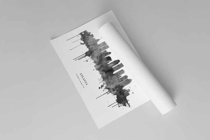 Atlanta Watercolour Skyline Print Atlanta Cityscape Atlanta Home Décor Art Print Wall Art Atlanta Print Atlanta Skyline Watercolour Poster