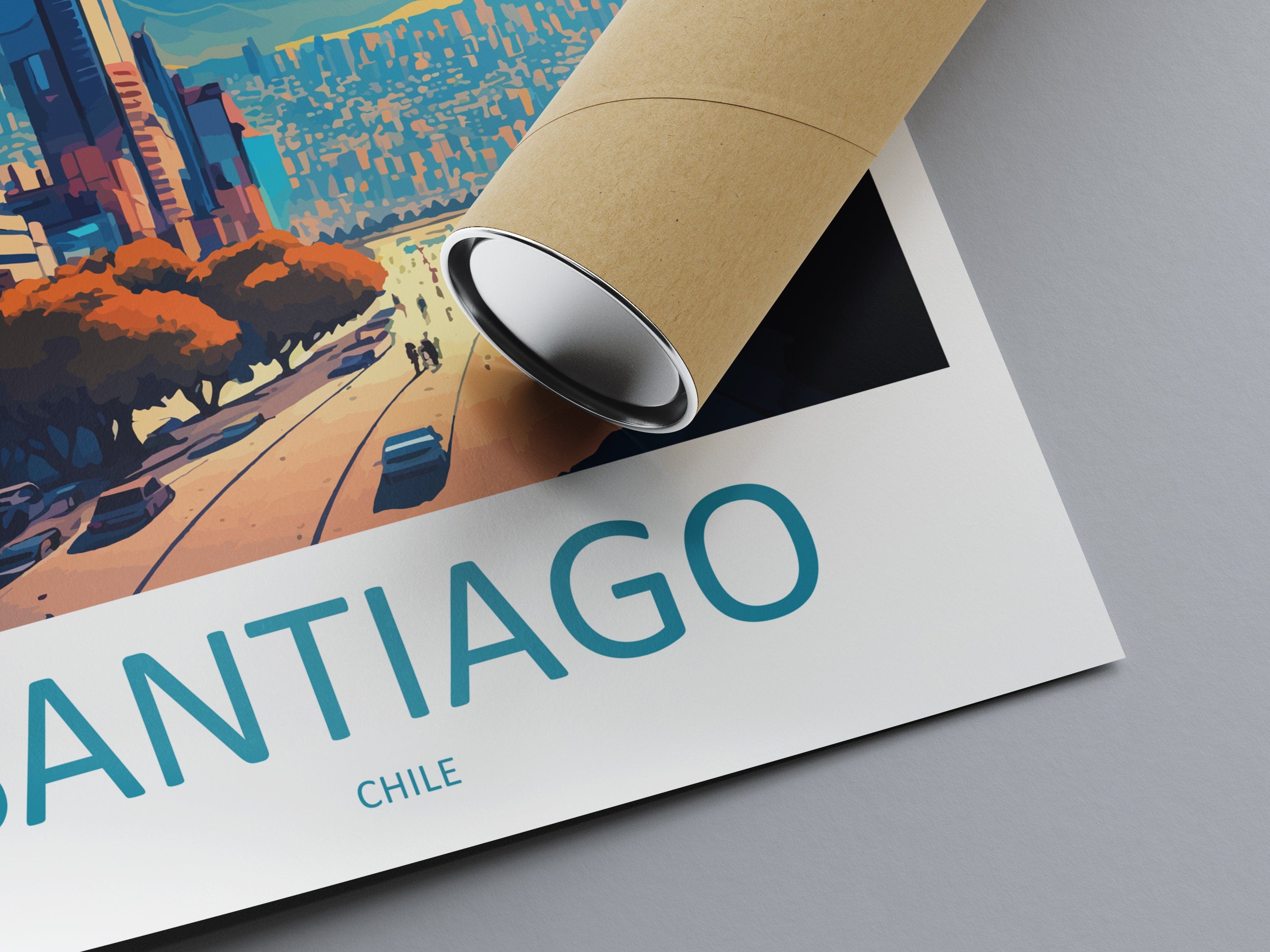 Santiago Travel Print